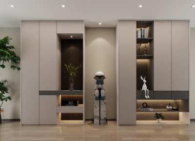 现代玄关鞋柜3D模型下载